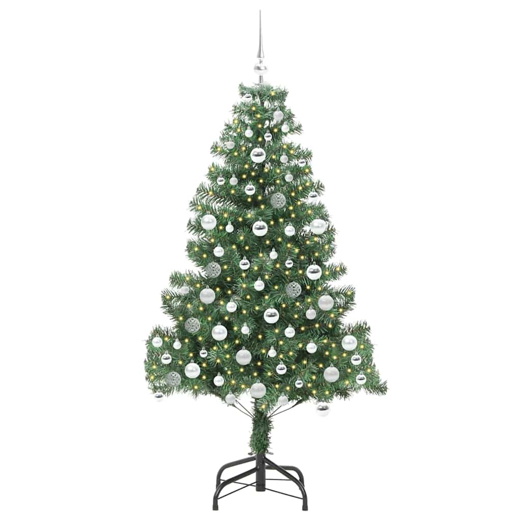 Božićno drvce s 300 LED svjetlima s stalakom Zelena 180 cm PVC