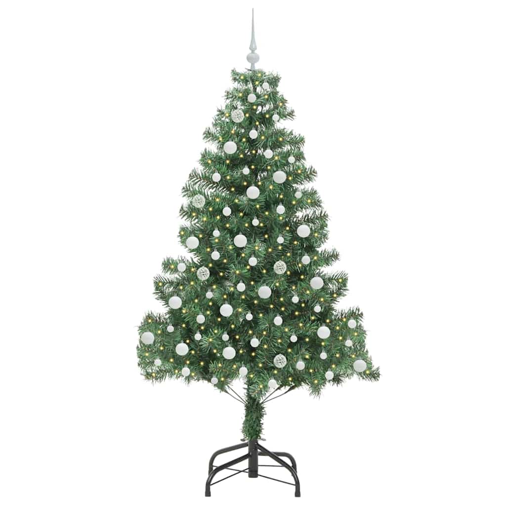 Božićno drvce s 300 LED svjetlima s stalakom Zelena 210 cm PVC