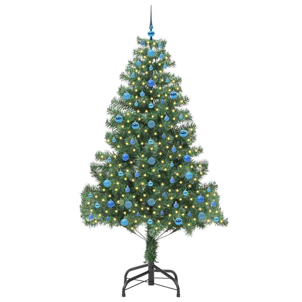 Božićno drvce s 300 LED svjetlima s stalakom Zelena 210 cm PVC