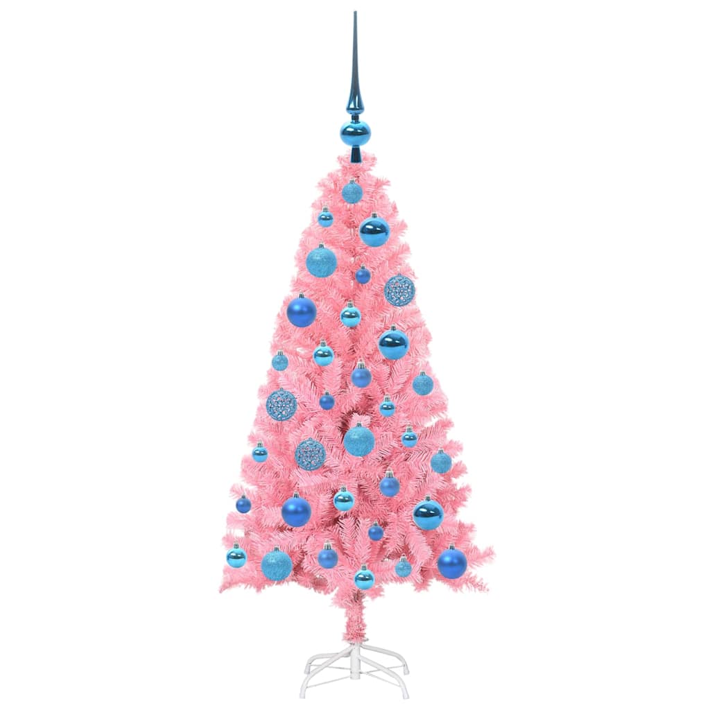 Božićno drvce s 150 LED svjetlima Ružičasta 120 cm PVC