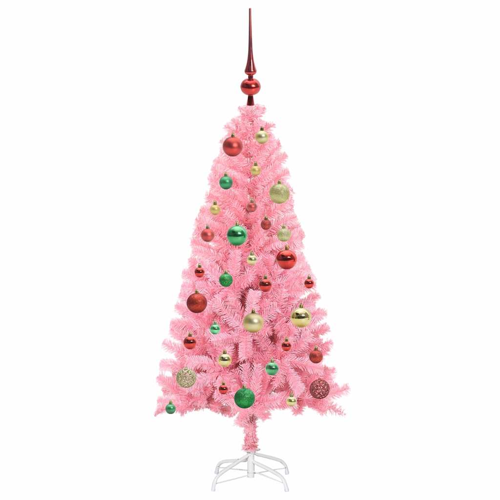 Božićno drvce s 150 LED svjetlima Ružičasta 120 cm PVC