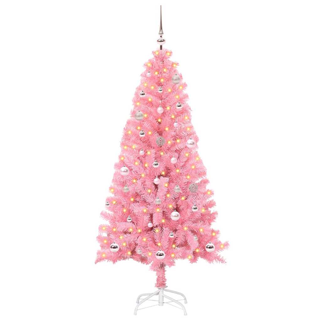 Božićno drvce s 150 LED svjetlima Ružičasta 150 cm PVC