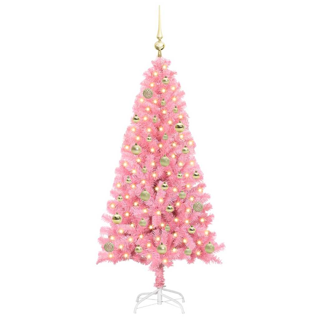 Božićno drvce s 150 LED svjetlima Ružičasta 150 cm PVC