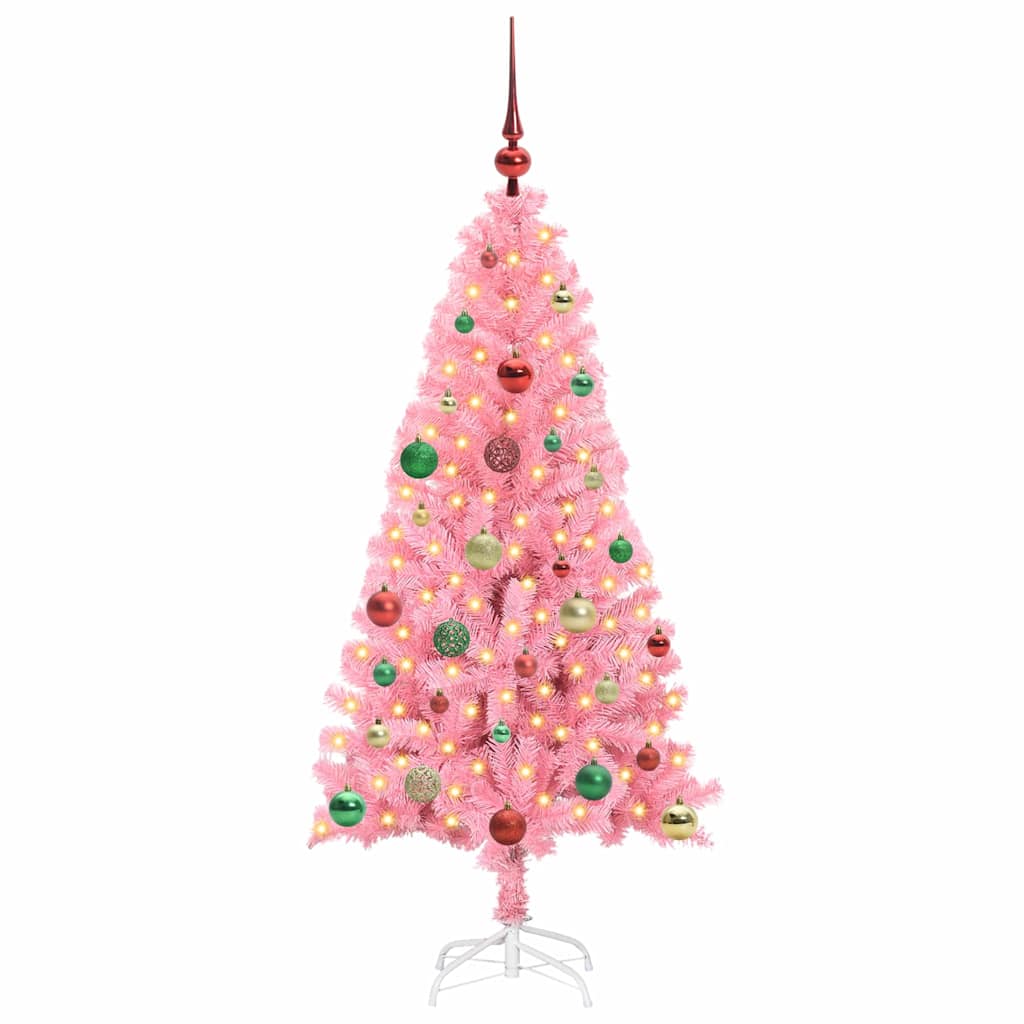 Božićno drvce s 150 LED svjetlima Ružičasta 150 cm PVC