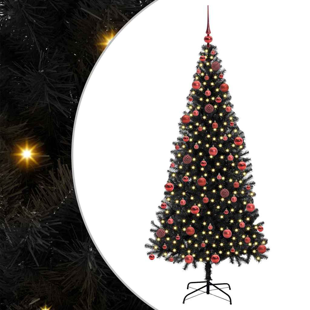 Božićno drvce Crna 180 cm PVC