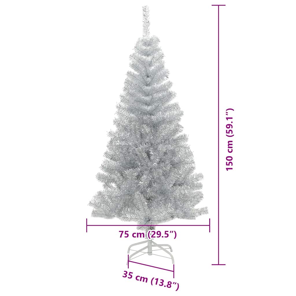 Božićno drvce Srebrno 150 cm PET