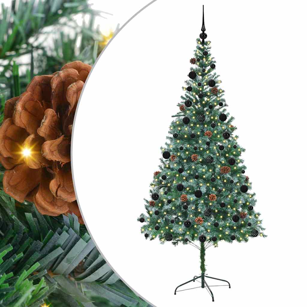 Umjetno božićno drvce s stalakom Zelena 210 cm PVC i čelik