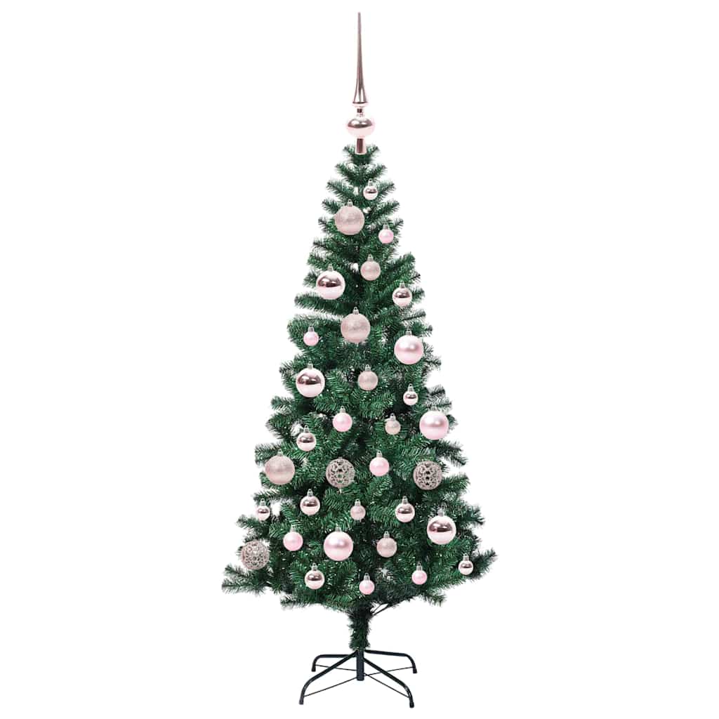 Umjetno predsvijetljeno božićno drvce Zelena 120 cm PVC i metal