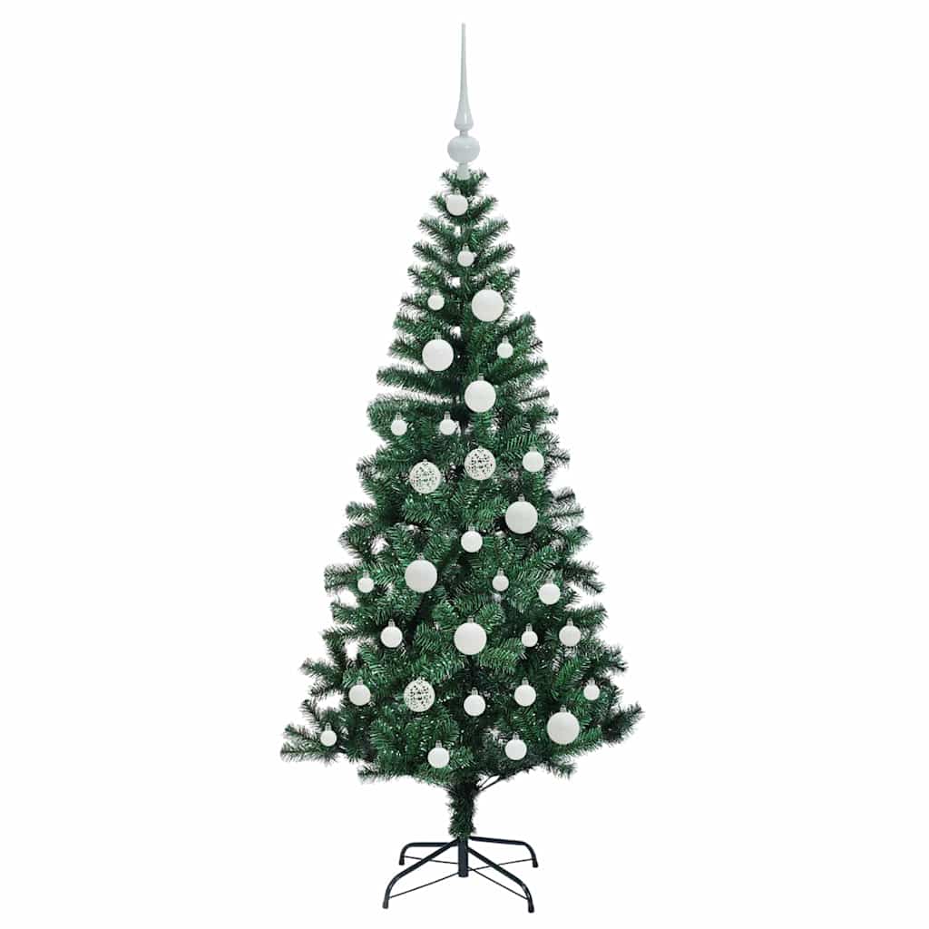 Umjetno predsvijetljeno božićno drvce Zelena 120 cm PVC i metal