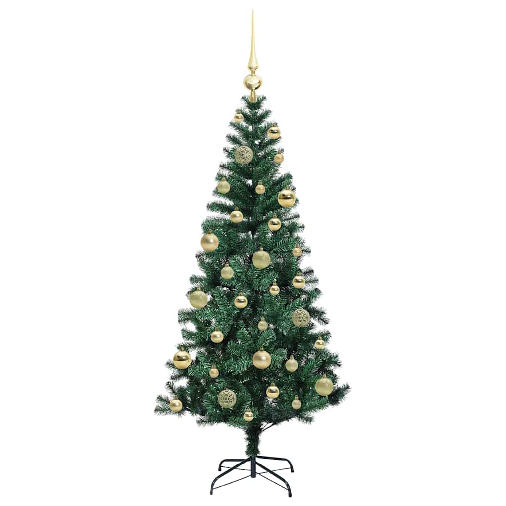 Umjetno predsvijetljeno božićno drvce Zelena 120 cm PVC i metal