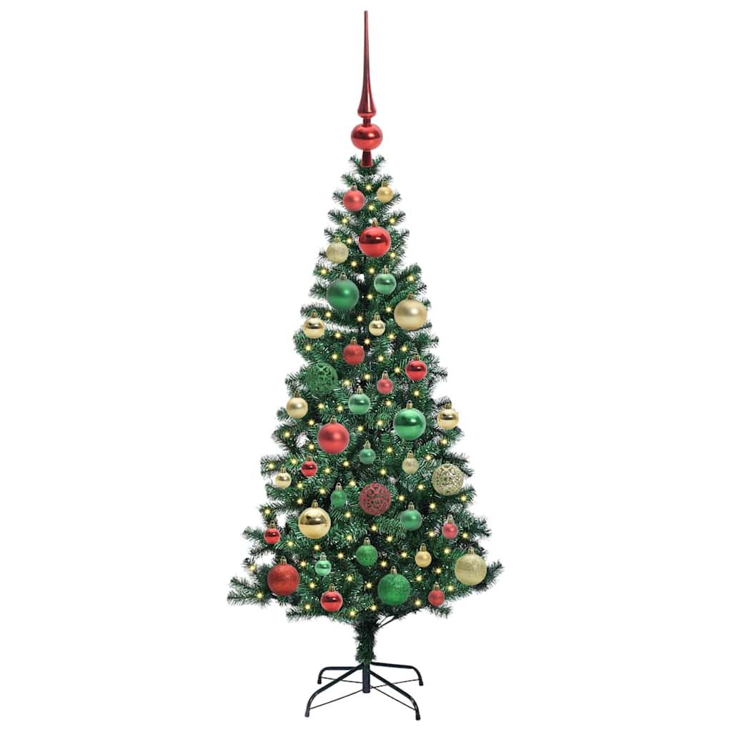 Umjetno predsvijetljeno božićno drvce Zelena 120 cm PVC i metal