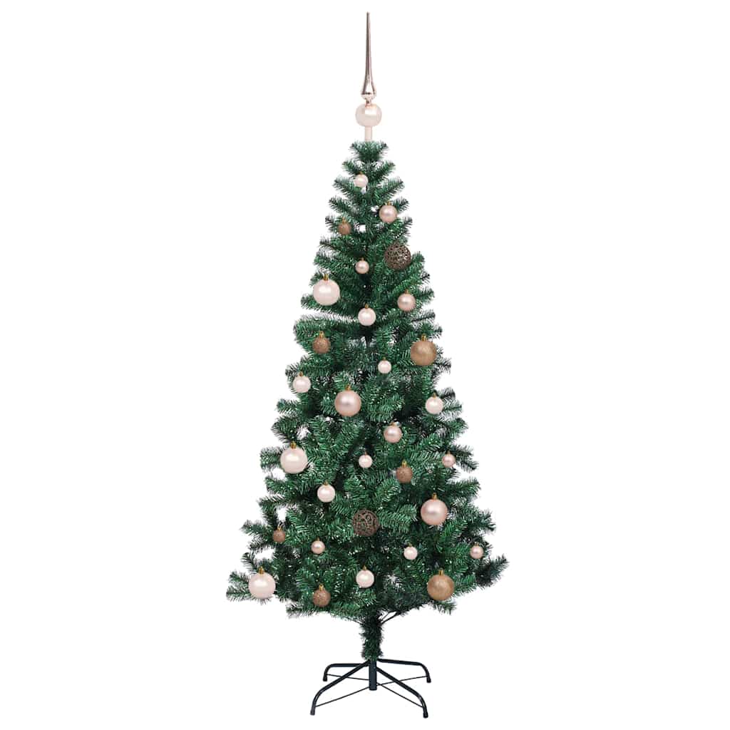 Umjetno predsvijetljeno božićno drvce Zelena 150 cm PVC i metal