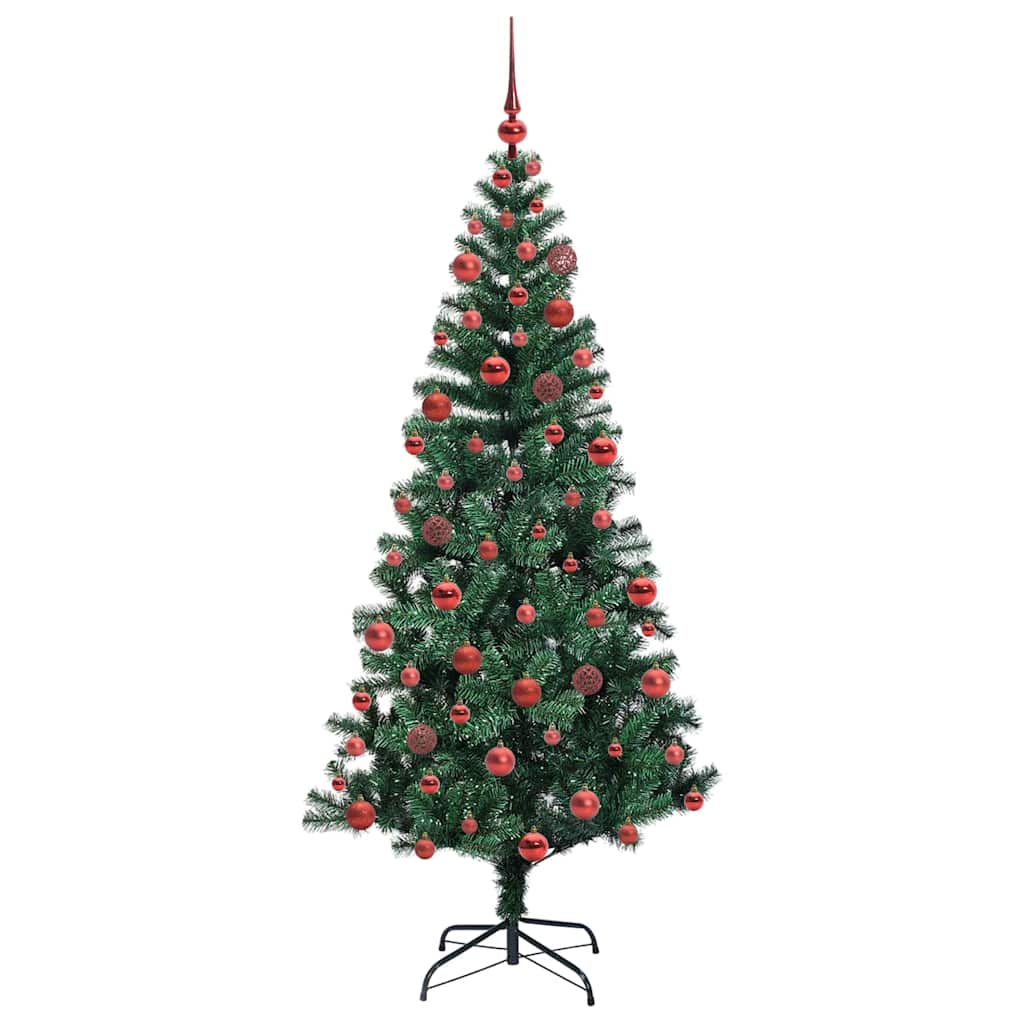 Umjetno predsvijetljeno božićno drvce Zelena 180 cm PVC i metal