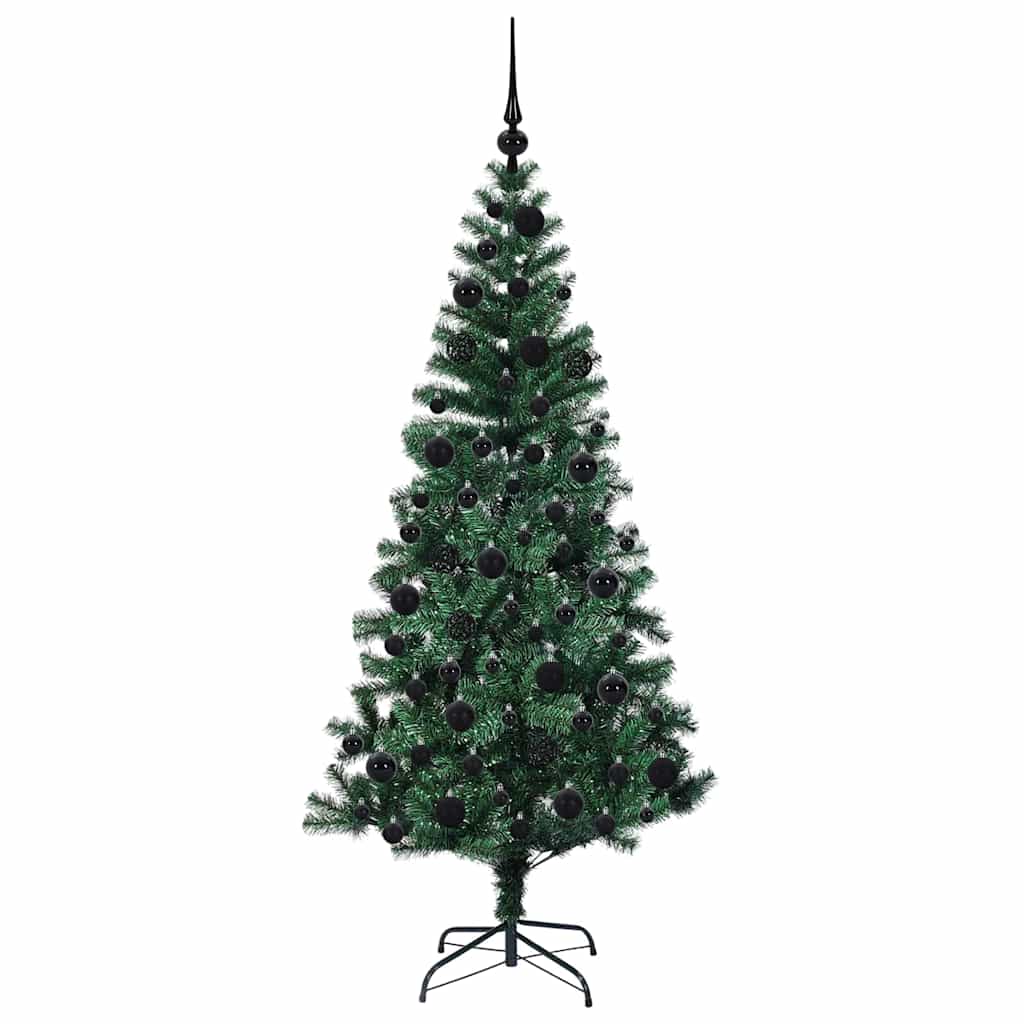 Umjetno predsvijetljeno božićno drvce Zelena 180 cm PVC i metal