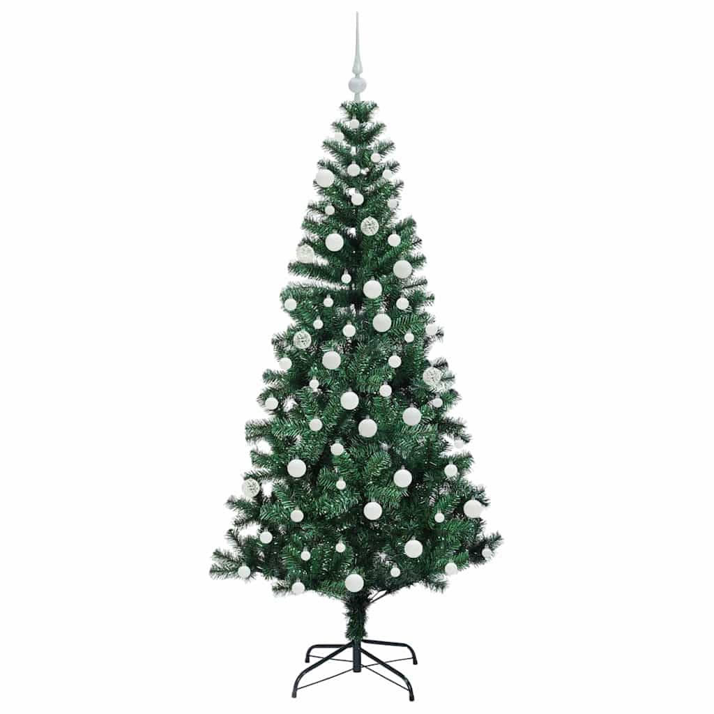 Umjetno predsvijetljeno božićno drvce Zelena 180 cm PVC i metal