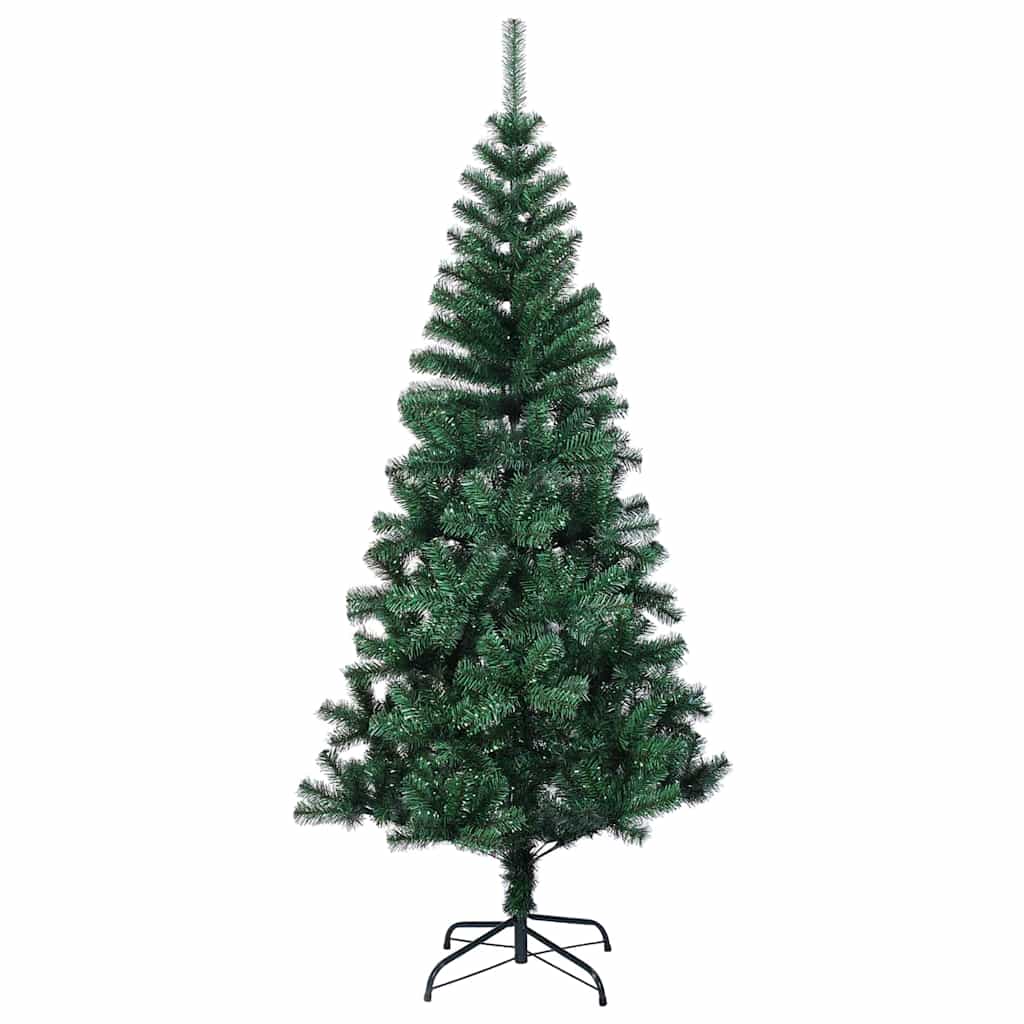 Umjetno predsvijetljeno božićno drvce Zelena 210 cm PVC i metal