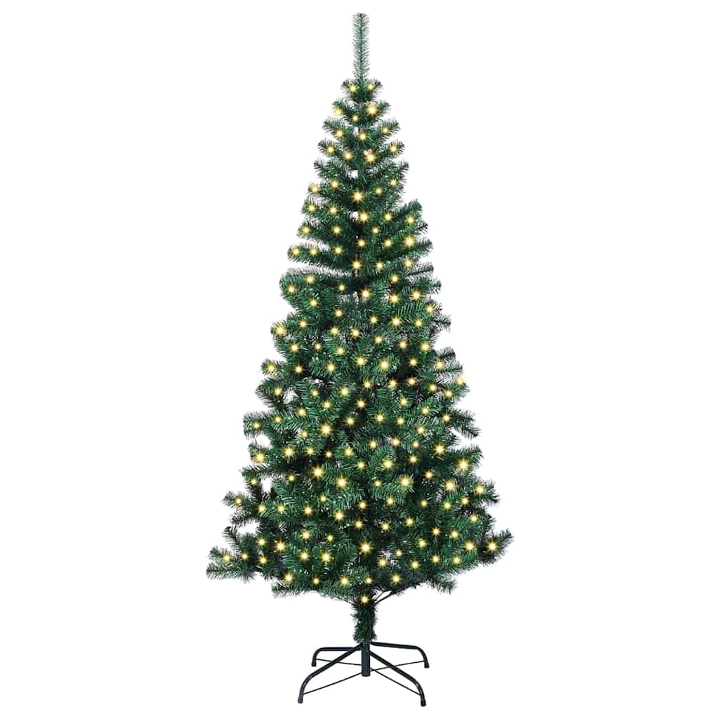 Umjetno predsvijetljeno božićno drvce Zelena 240 cm PVC i metal