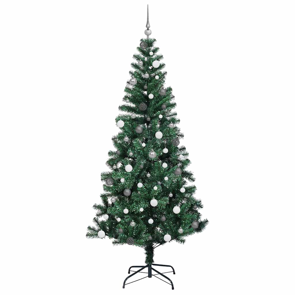Umjetno predsvijetljeno božićno drvce Zelena 240 cm PVC i metal