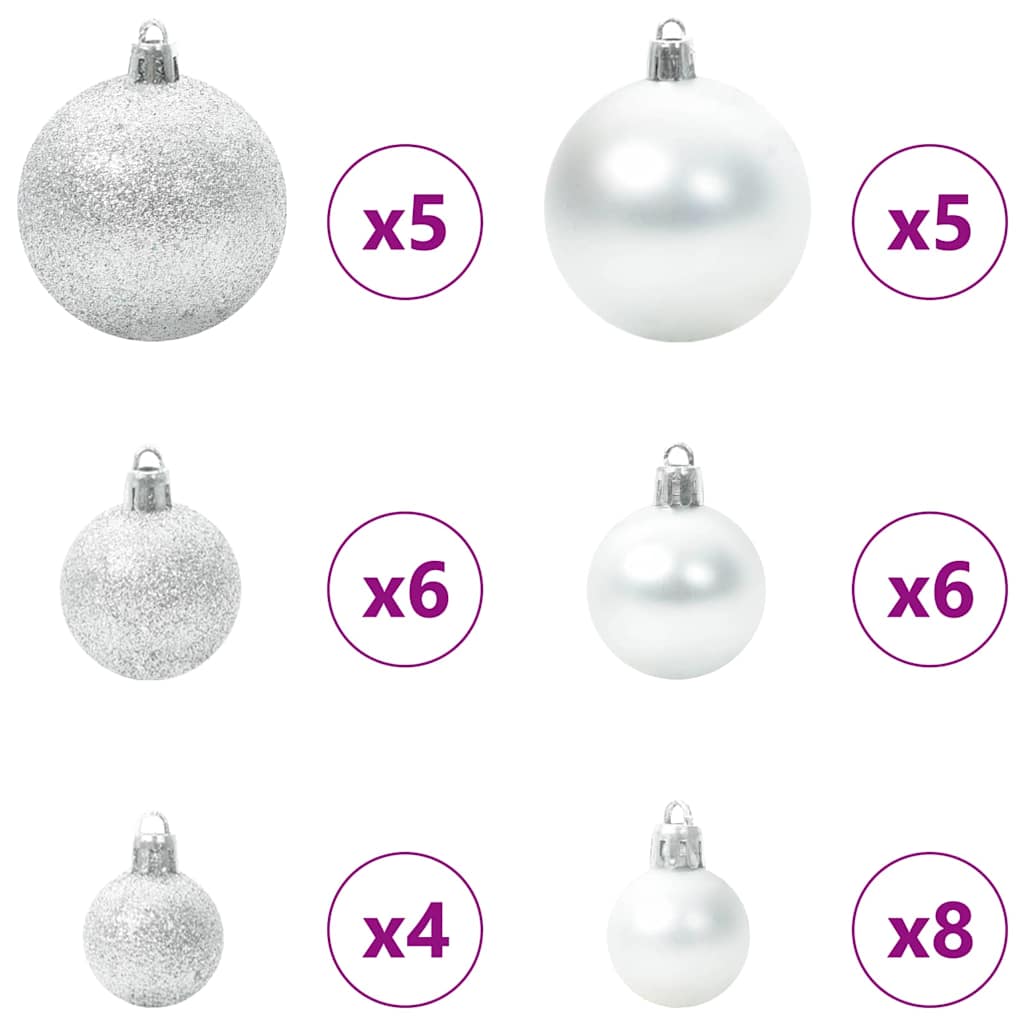 Umjetno Božićno Drvo s Snježnim Flokom i LED Svjetlom 150 cm