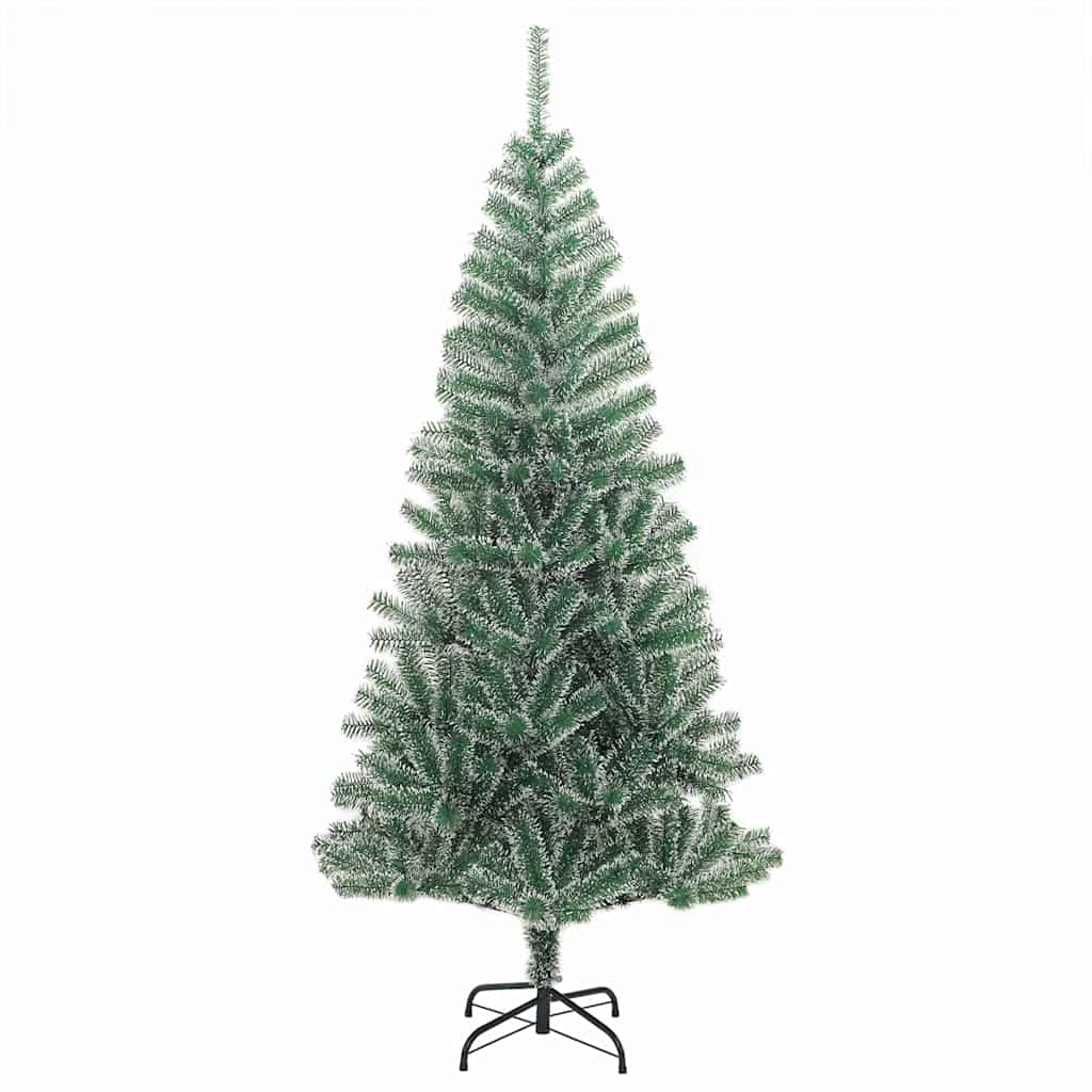 Umjetno Božićno Drvo s Snježnim Flokom i LED Svjetlom 210 cm