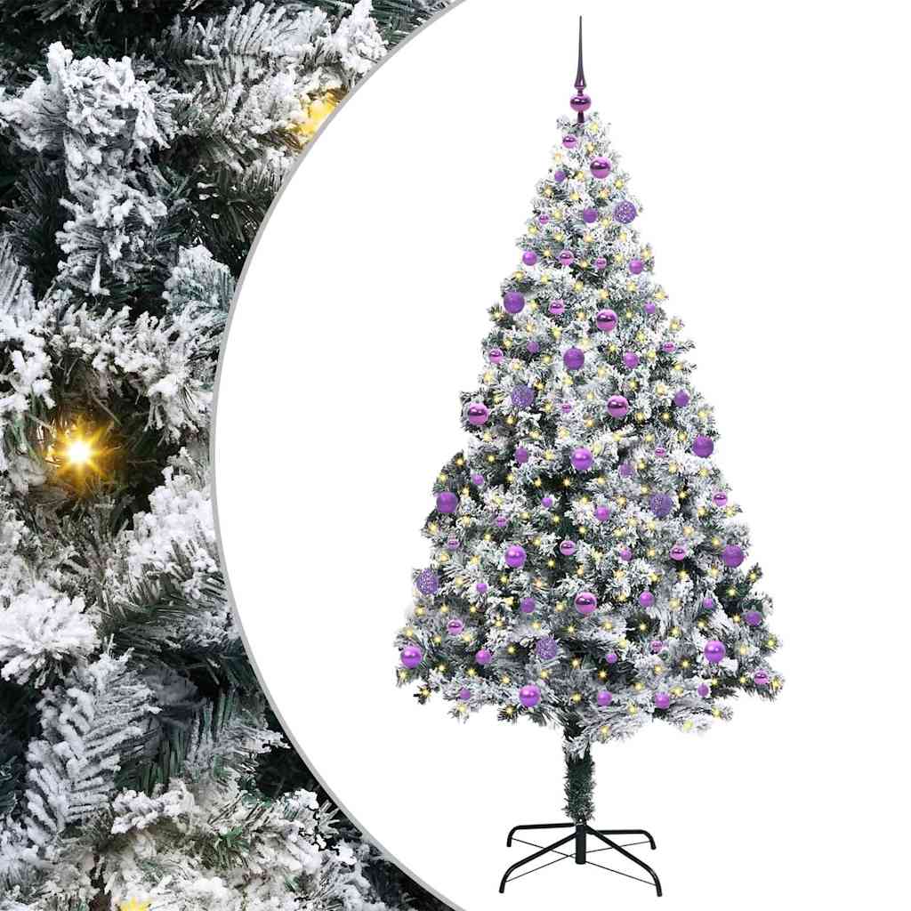 Umjetno božićno drvce Bijelo 210 cm PVC i Čelik i Plastika