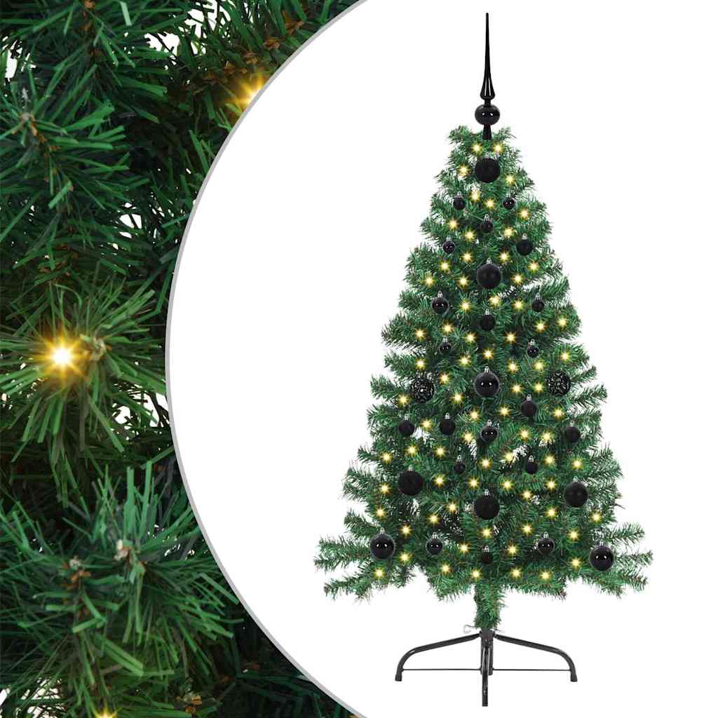 Umjetno predsvijetljeno božićno drvce Zelena 120 cm PVC