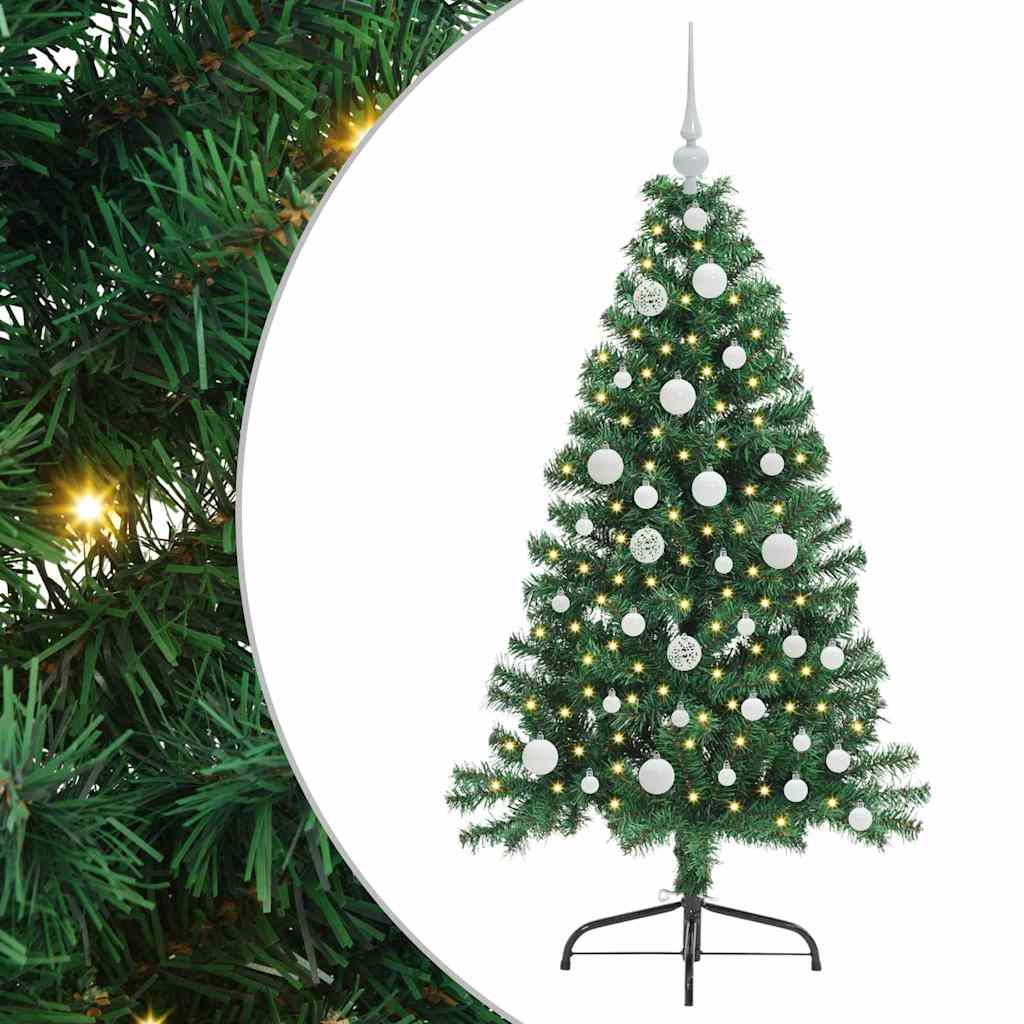 Umjetno predsvijetljeno božićno drvce Zelena 120 cm PVC