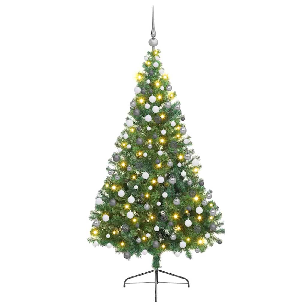 Umjetno predsvijetljeno božićno drvce Zelena 180 cm PVC