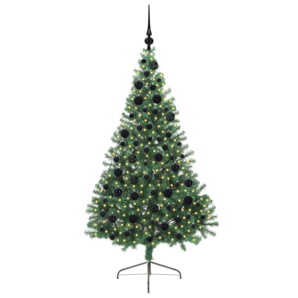 Umjetno predsvijetljeno božićno drvce Zelena 180 cm PVC