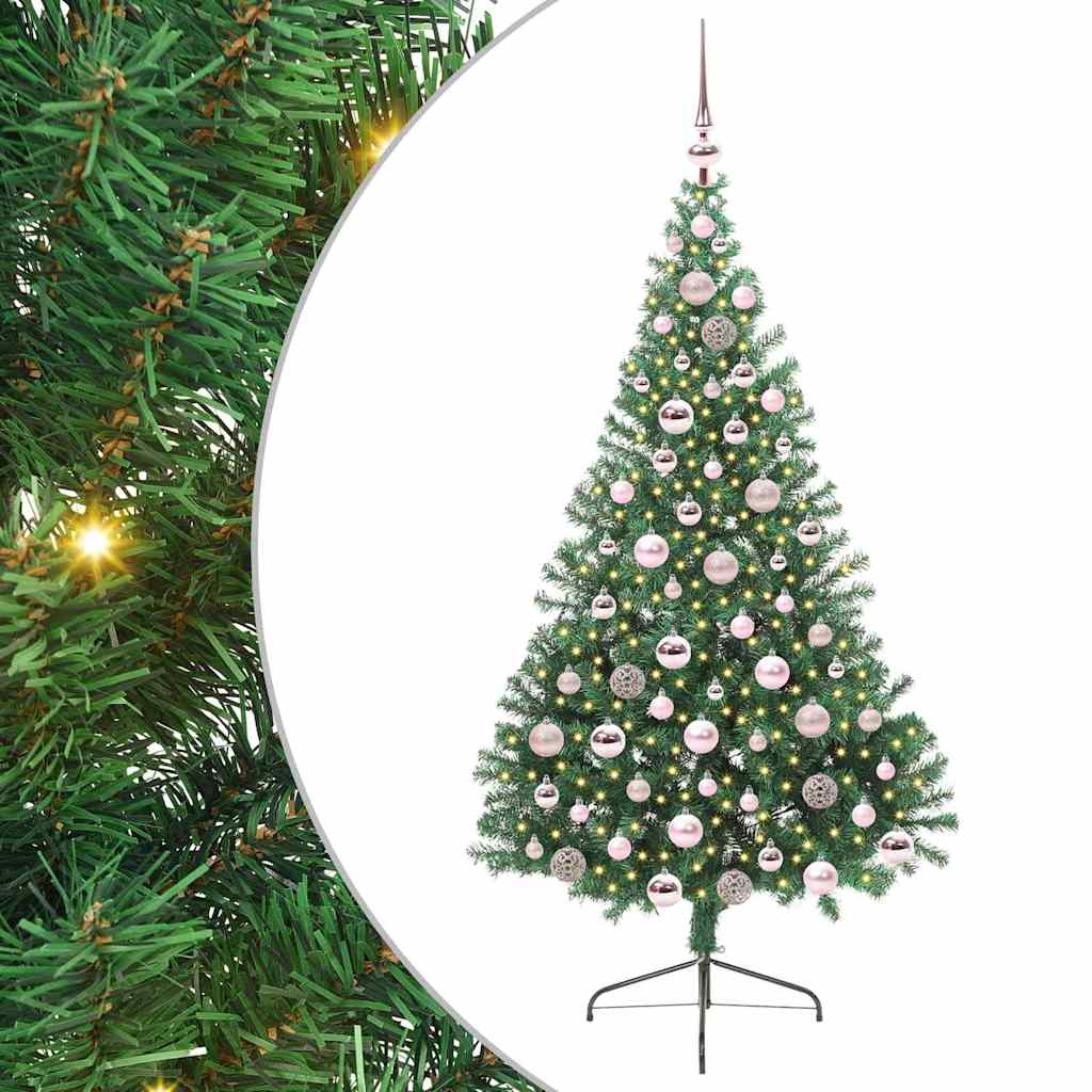 Umjetno predsvijetljeno božićno drvce Zelena 180 cm PVC