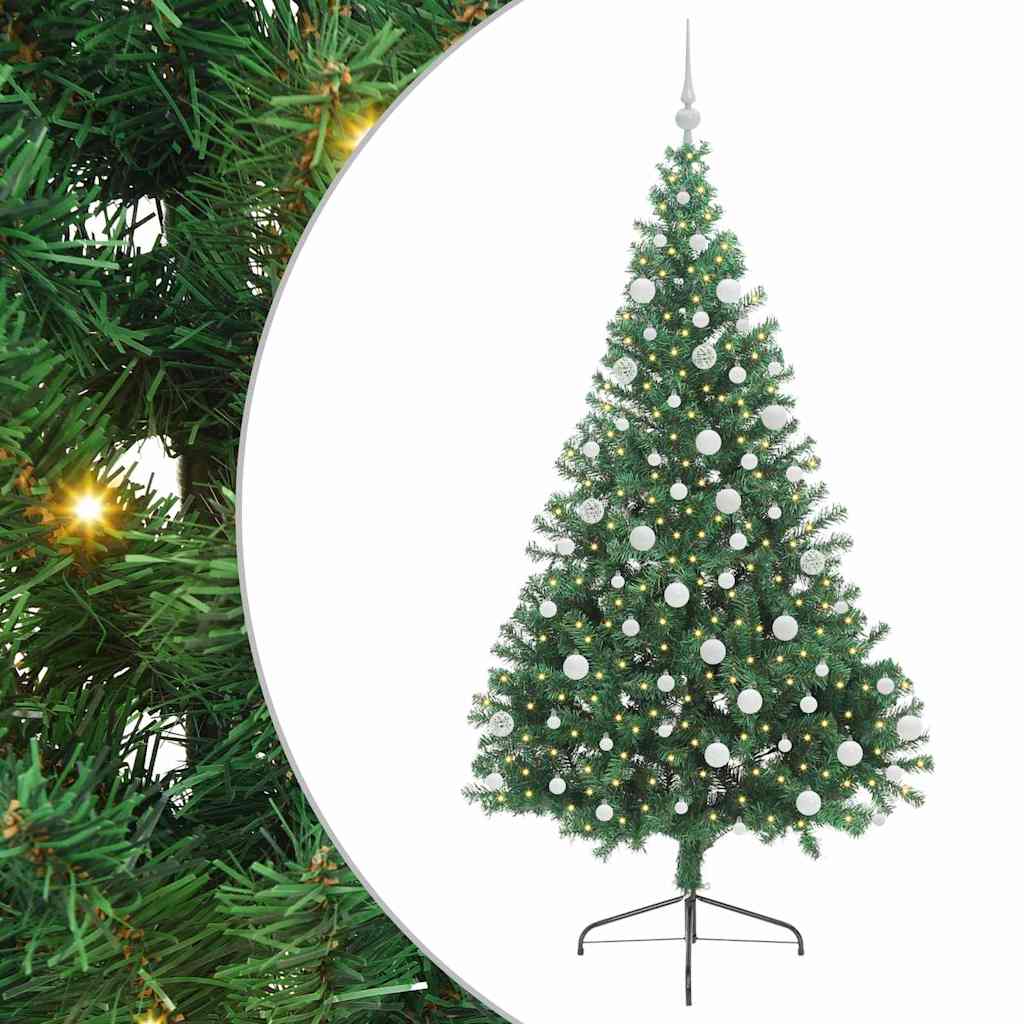Umjetno predsvijetljeno božićno drvce Zelena 180 cm PVC