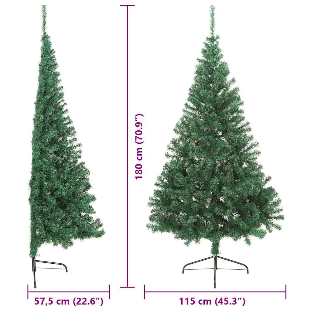 Umjetno predsvijetljeno božićno drvce Zelena 180 cm PVC