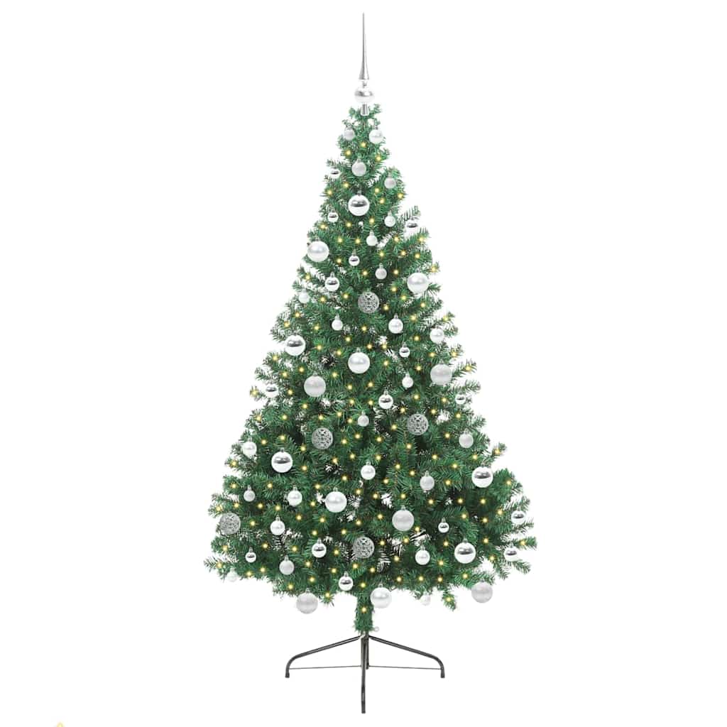 Umjetno predsvijetljeno božićno drvce Zelena 180 cm PVC