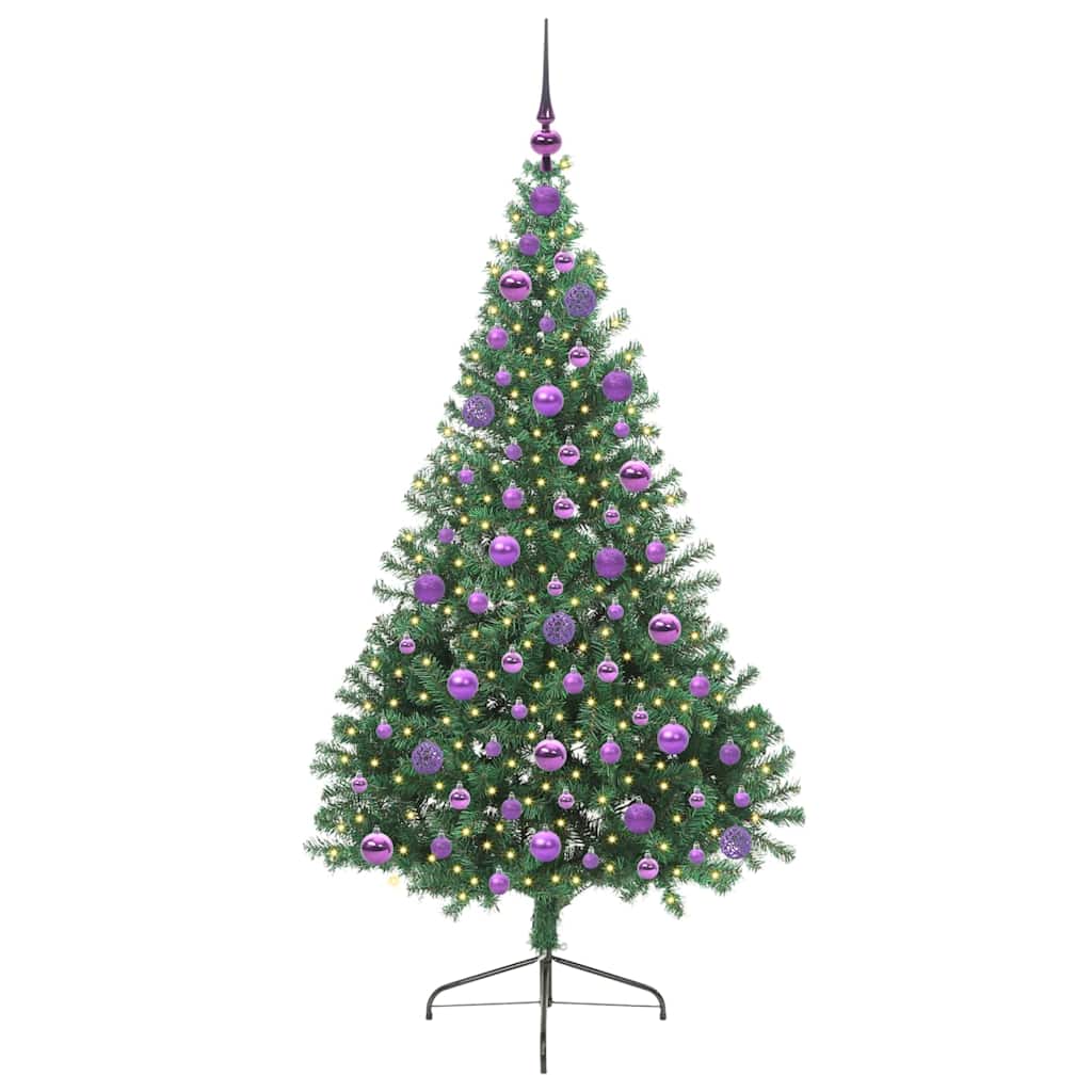 Umjetno predsvijetljeno božićno drvce Zelena 180 cm PVC