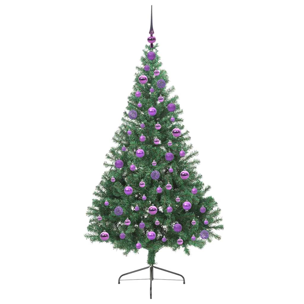 Umjetno predsvijetljeno božićno drvce Zelena 180 cm PVC