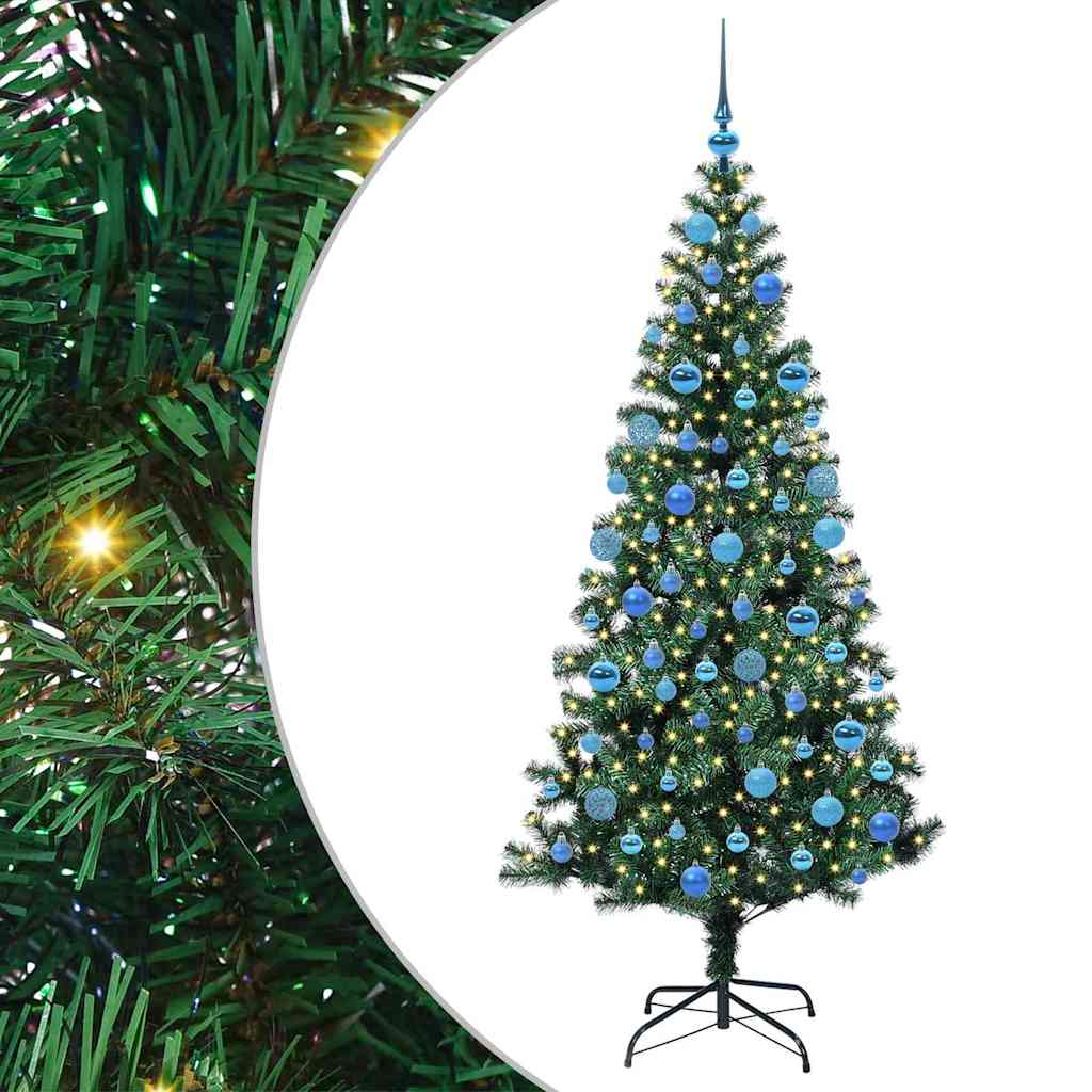 Umjetno predsvijetljeno božićno drvce Zelena 180 cm PVC
