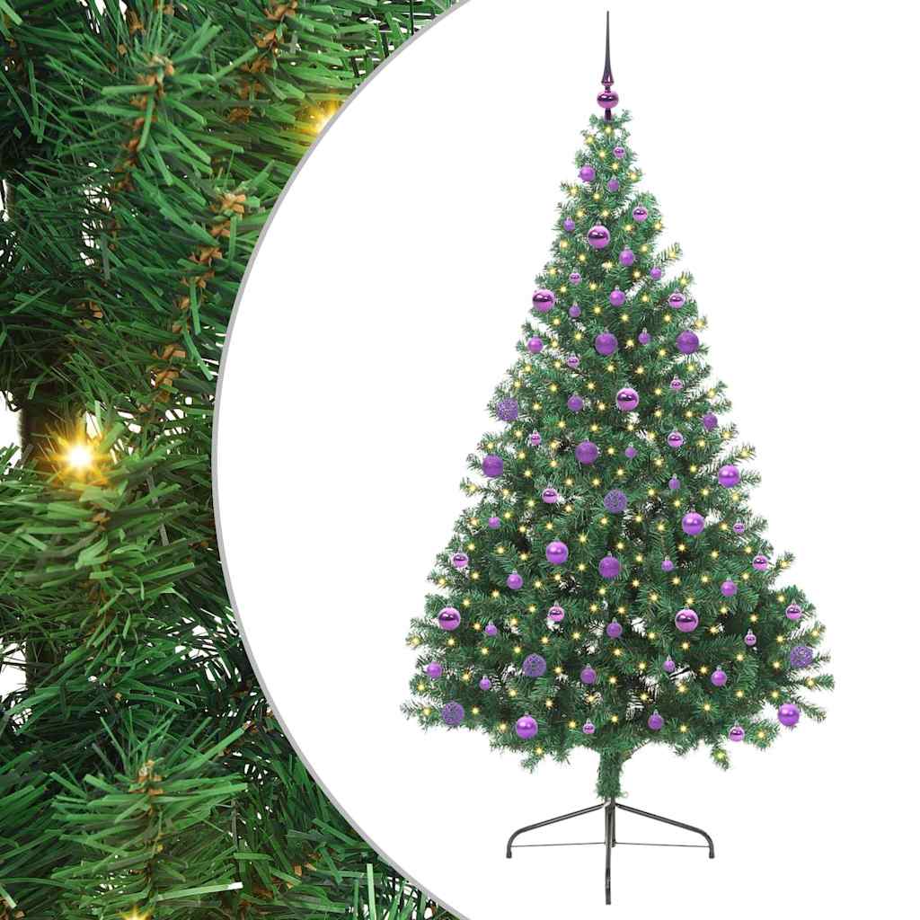 Umjetno predsvijetljeno božićno drvce Zelena 210 cm PVC
