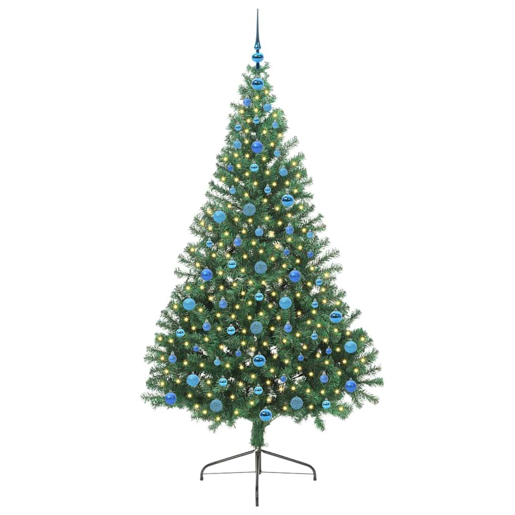 Umjetno predsvijetljeno božićno drvce Zelena 210 cm PVC