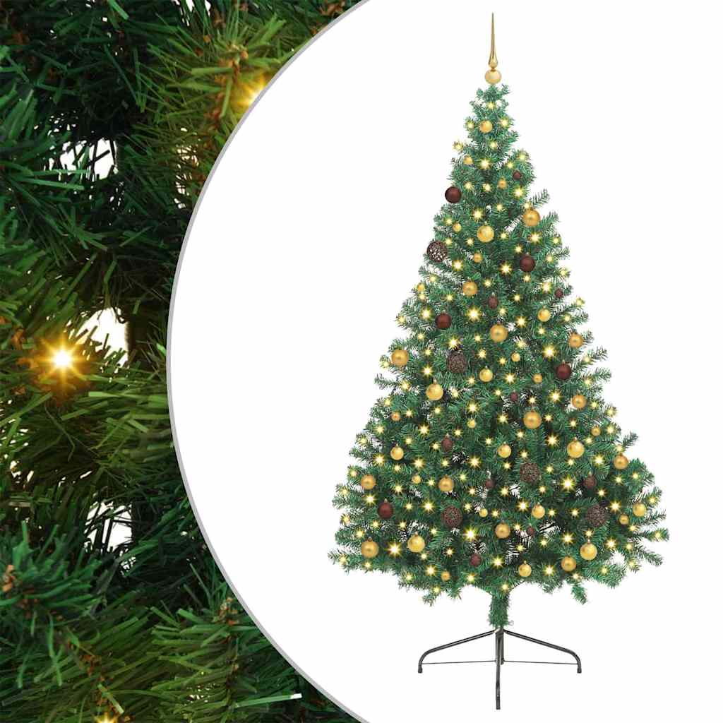 Umjetno predsvijetljeno božićno drvce Zelena 240 cm PVC