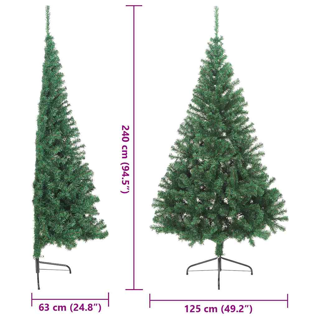 Umjetno predsvijetljeno božićno drvce Zelena 240 cm PVC
