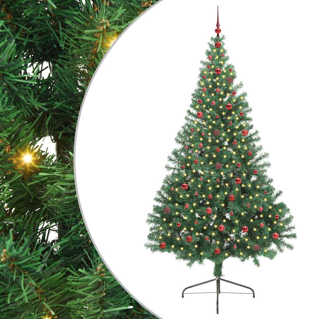 Umjetno predsvijetljeno božićno drvce Zelena 240 cm PVC
