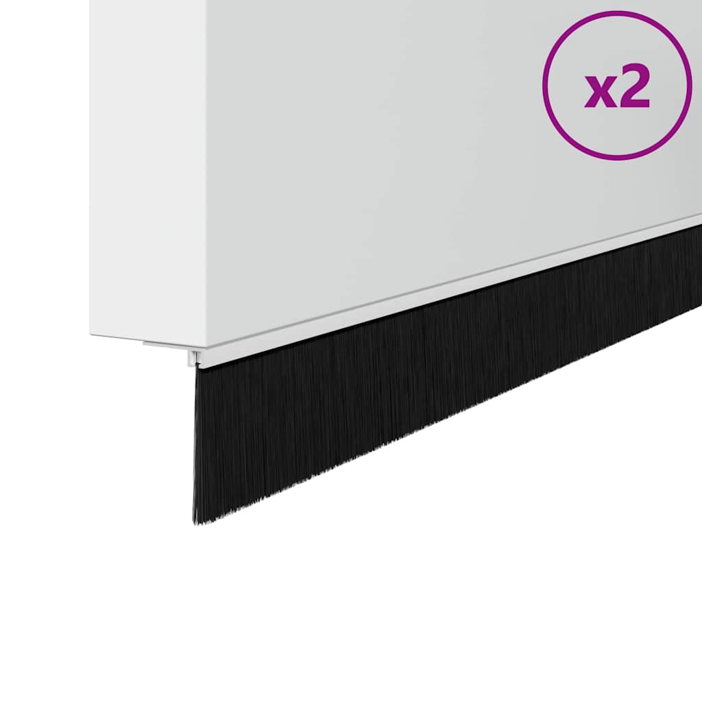 Držač četke za vrata 2 pcs Bijelo 100 cm Aluminijski legura