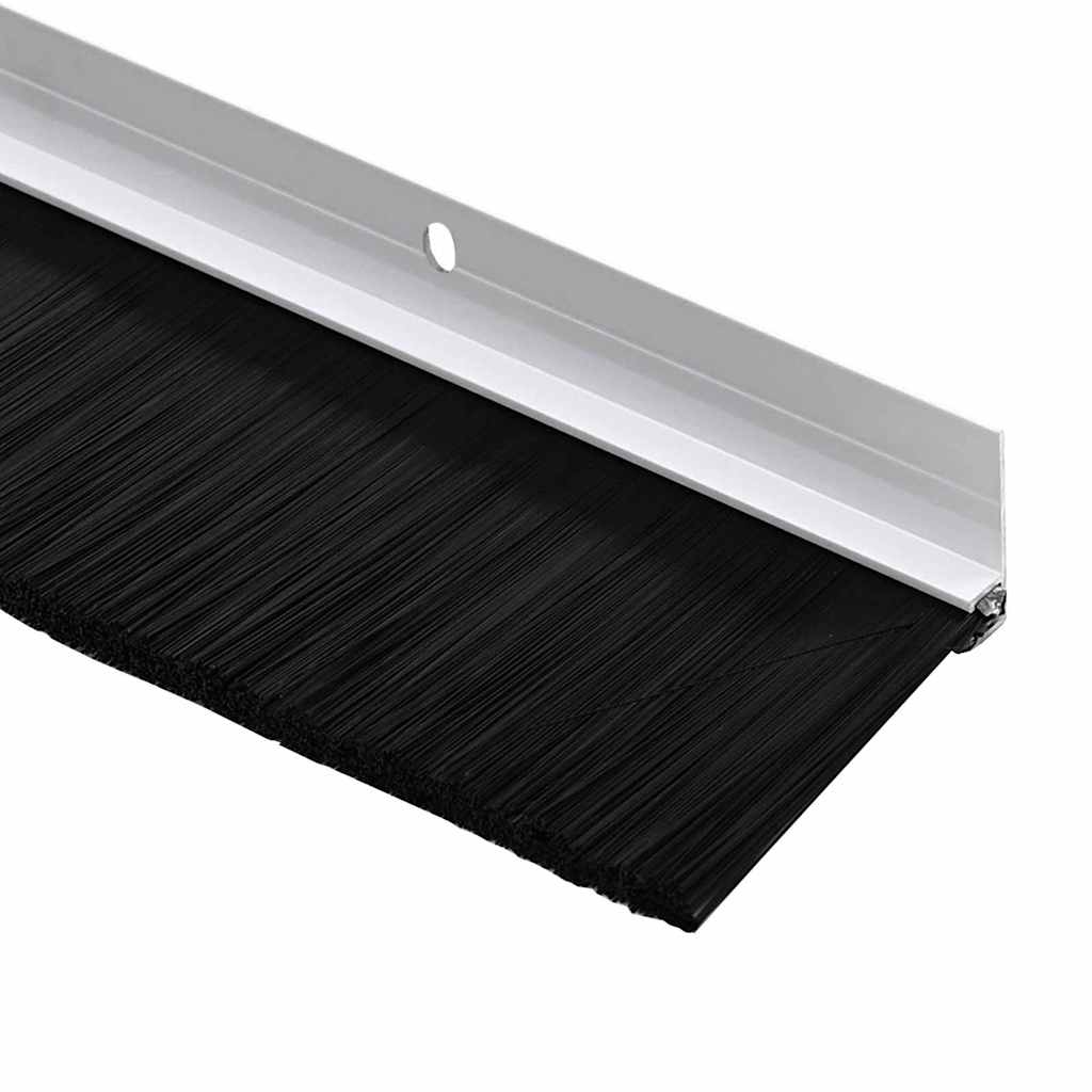 Držač četke za vrata 6 pcs Bijelo 100 cm Aluminijski legura