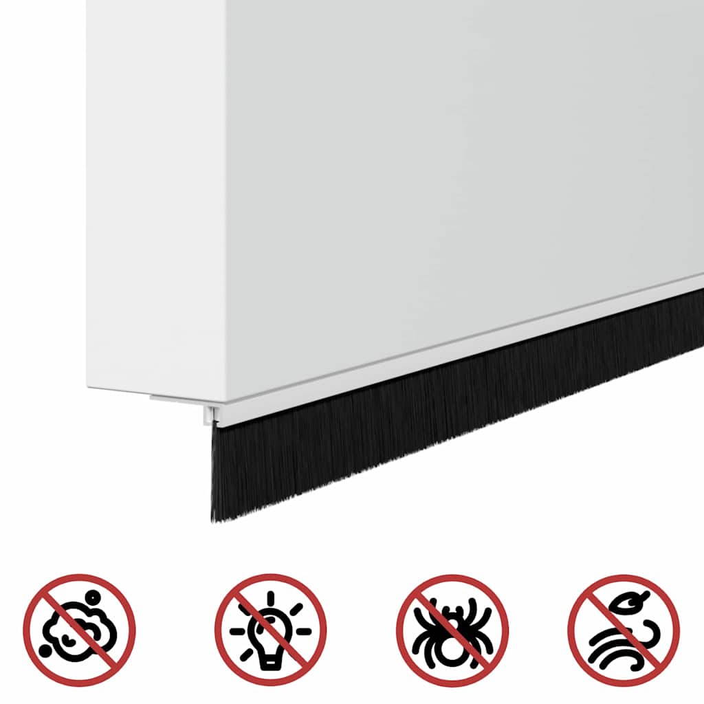 Držač četke za vrata 6 pcs Bijelo 100 cm Aluminijski legura