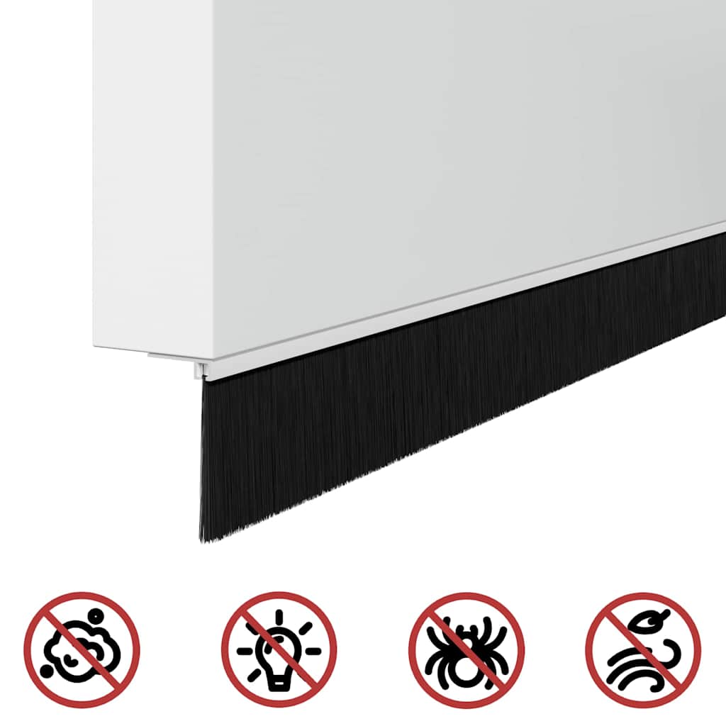 Držač četke za vrata 6 pcs Bijelo 100 cm Aluminijski legura