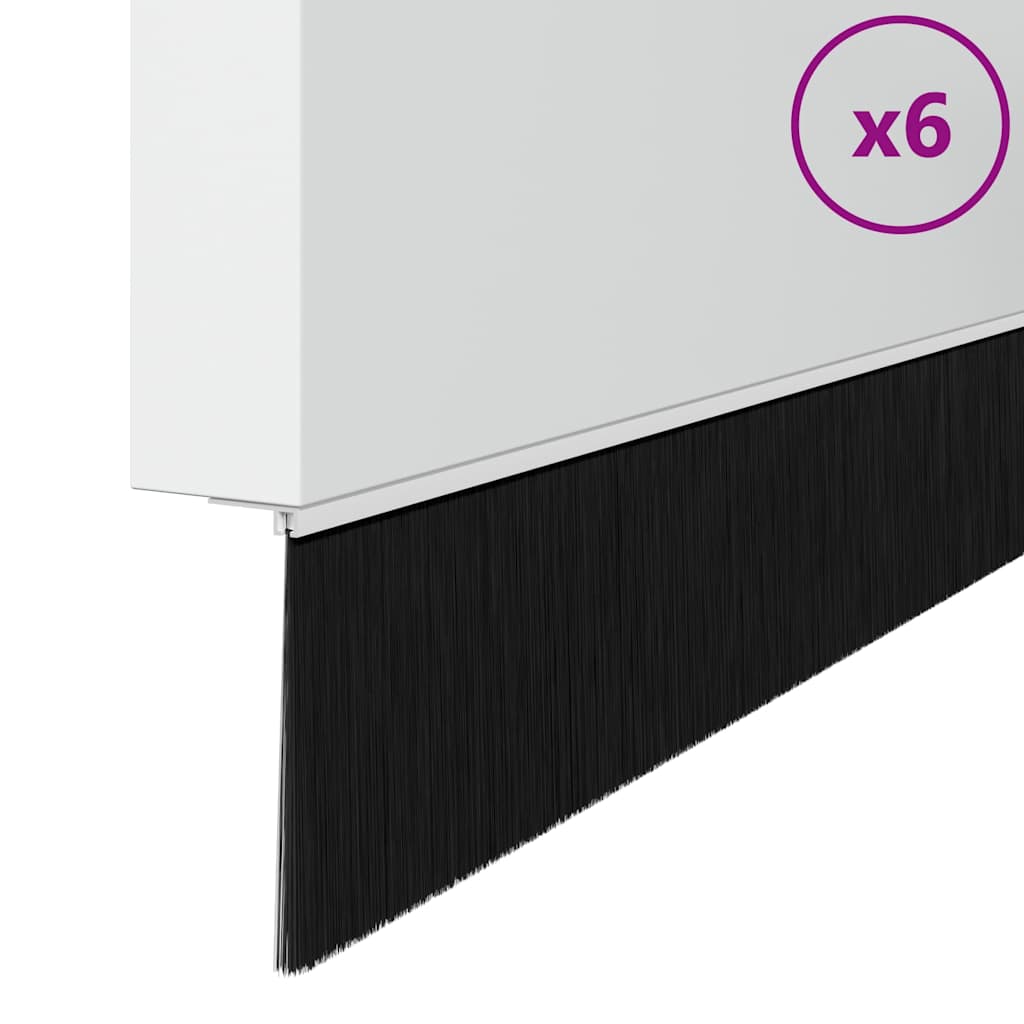 Držač četke za vrata 6 pcs Bijelo 100 cm Aluminijski legura