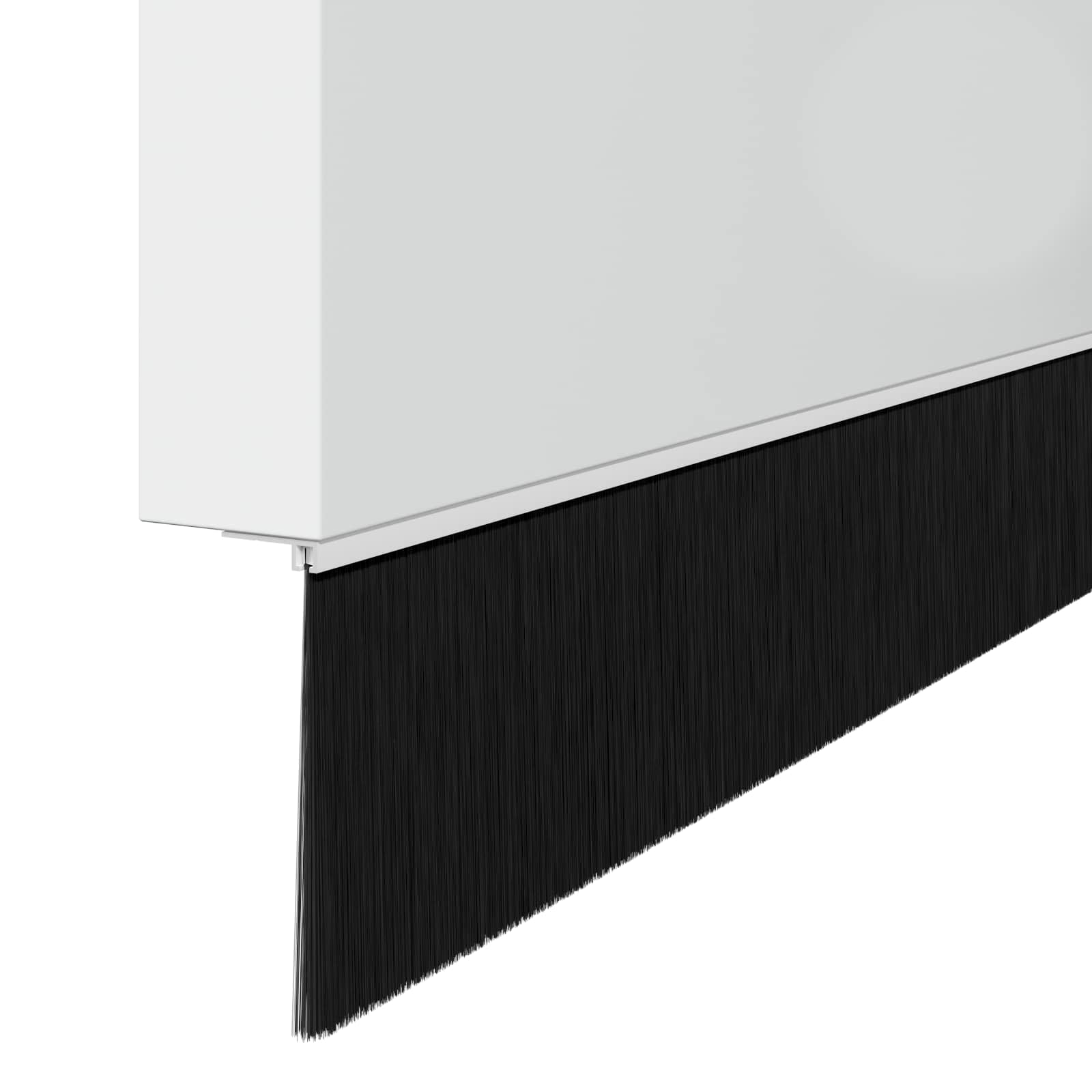 Držač četke za vrata 6 pcs Bijelo 100 cm Aluminijski legura