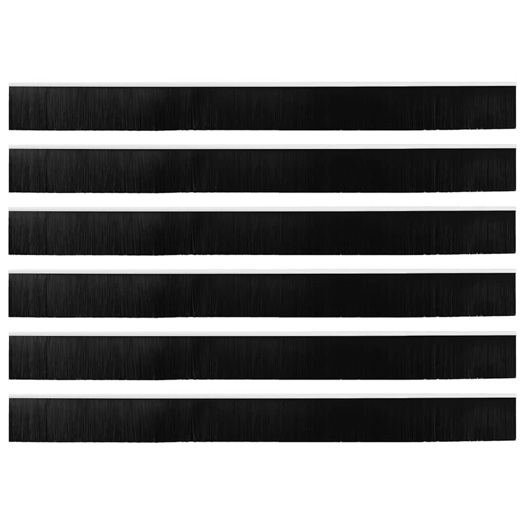 Držač četke za vrata 6 pcs Bijelo 100 cm Aluminijski legura