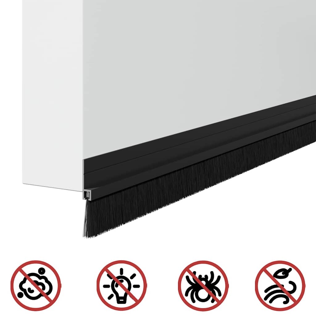 Samoljepljivi pečati za vrata 2 pcs Crna 100 cm