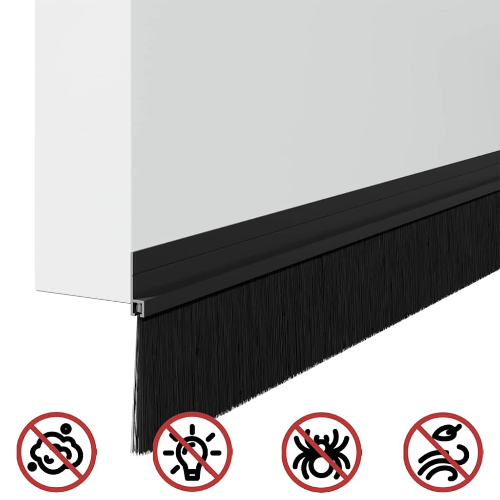 Samoljepljivi pečati za vrata 6 pcs Crna 100 cm